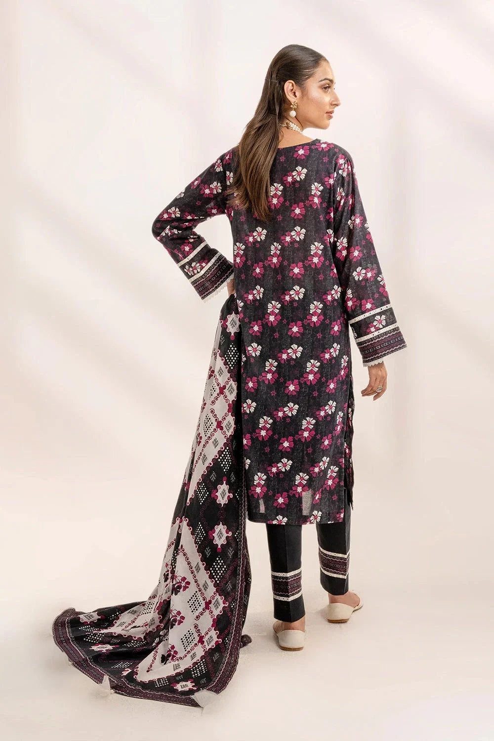 3PC Printed Unstitched Lawn Suit KLA-3294 Printed KHAS STORES 