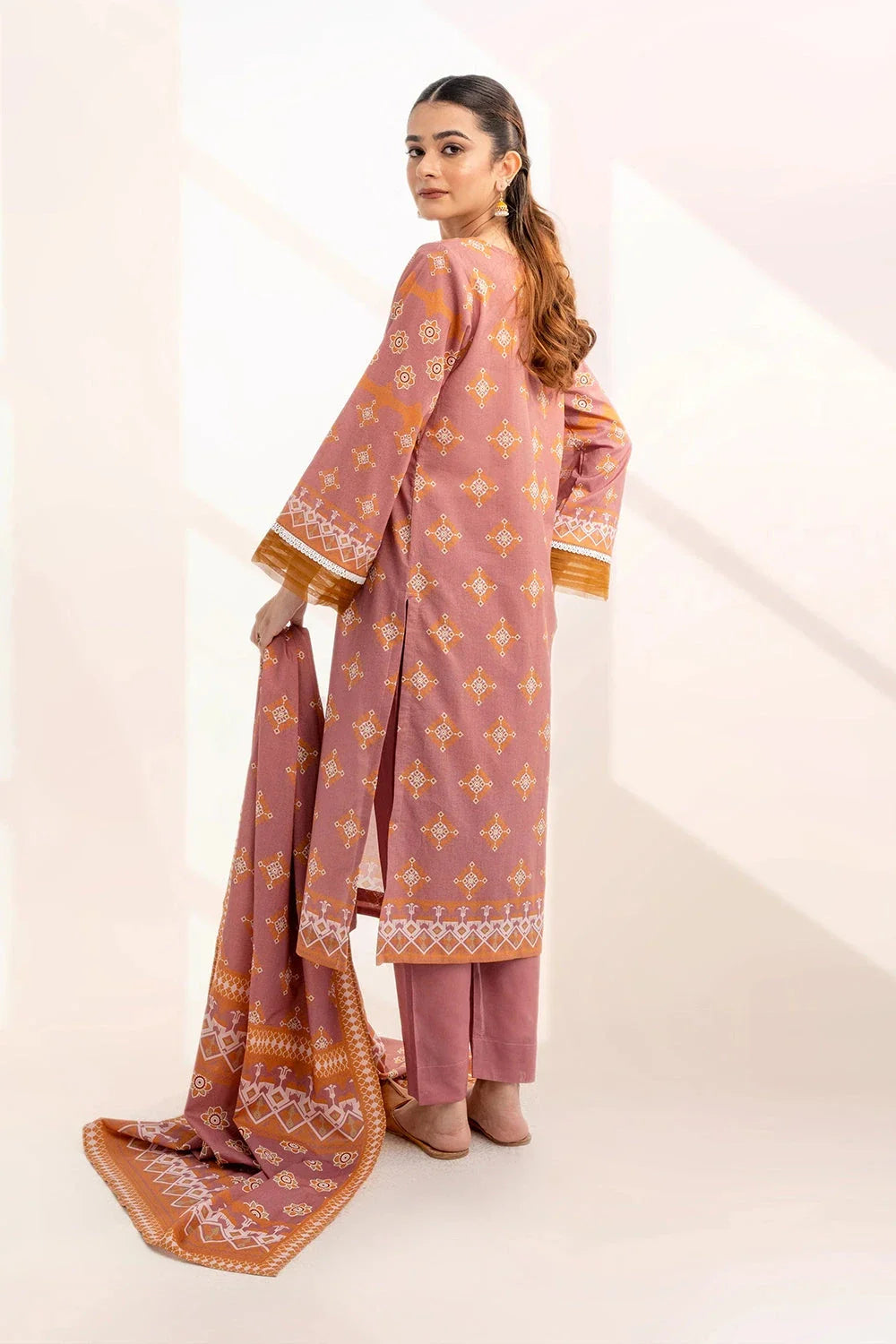 3PC Printed Unstitched Lawn Suit KLA-3295 Printed KHAS STORES 