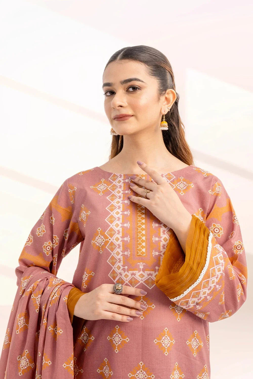 3PC Printed Unstitched Lawn Suit KLA-3295 Printed KHAS STORES 