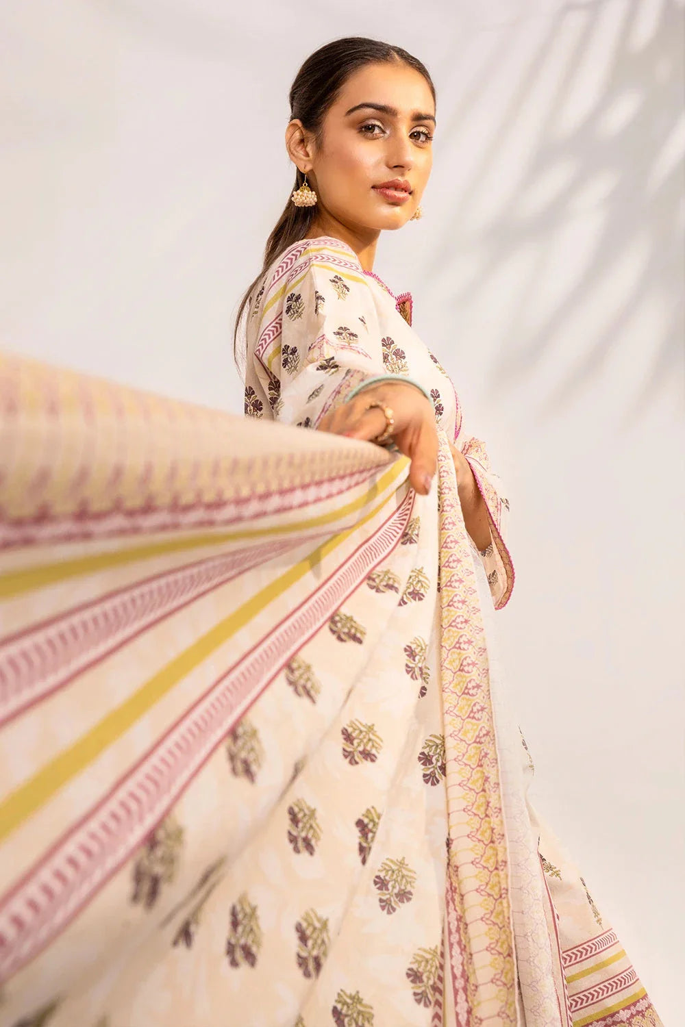 3PC Printed Unstitched Lawn Suit KLA-3298 Printed KHAS STORES 