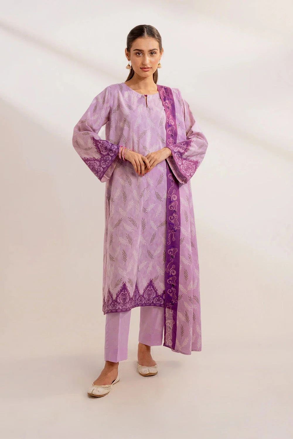 3PC Printed Unstitched Lawn Suit KLA-3299 Printed KHAS STORES 