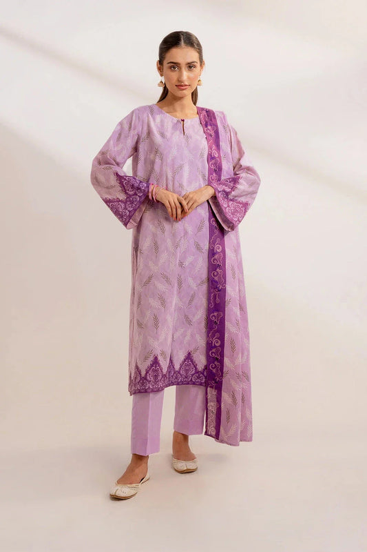 3PC Printed Unstitched Lawn Suit KLA-3299 Printed KHAS STORES 