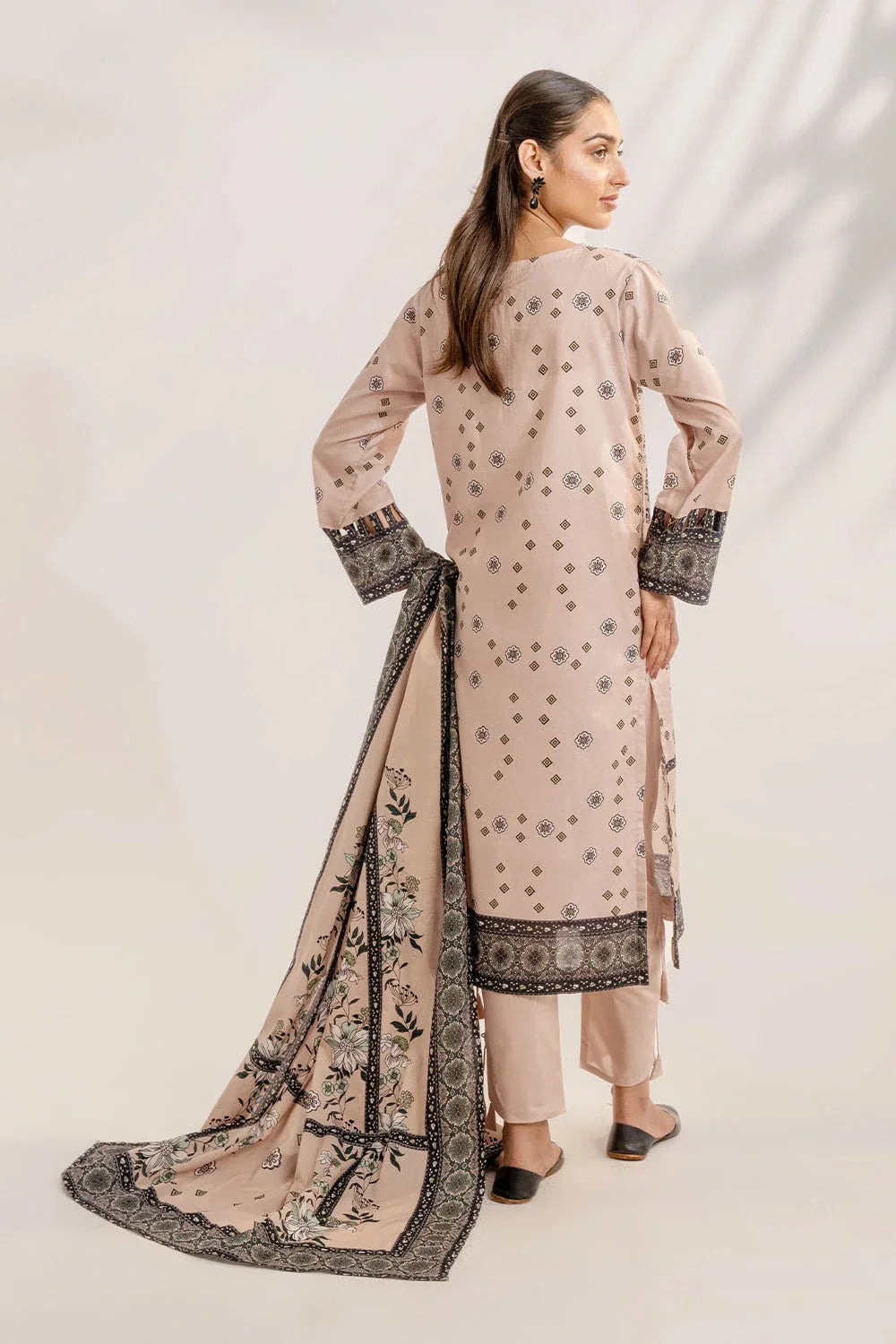 3PC Printed Unstitched Lawn Suit KLA-3302 Printed KHAS STORES 