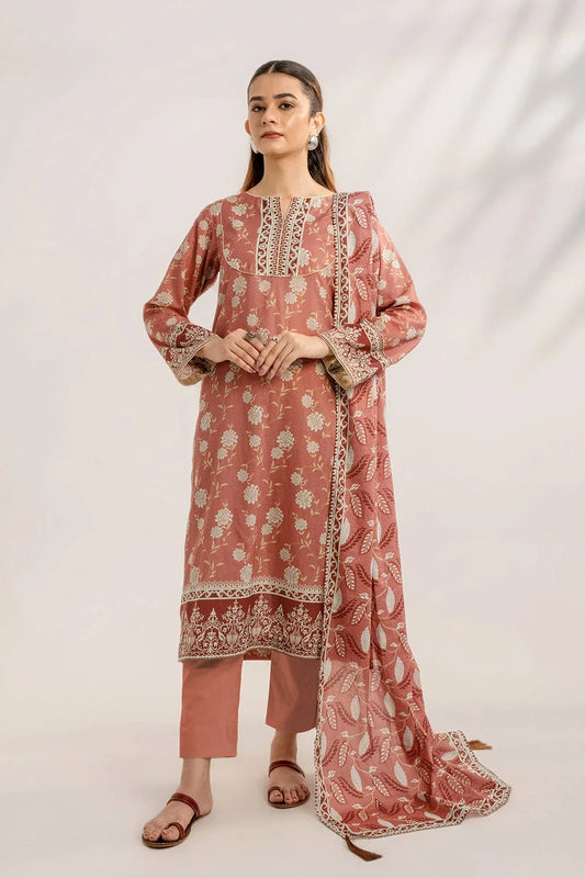 3PC Printed Unstitched Lawn Suit KLA-3307 Printed KHAS STORES 