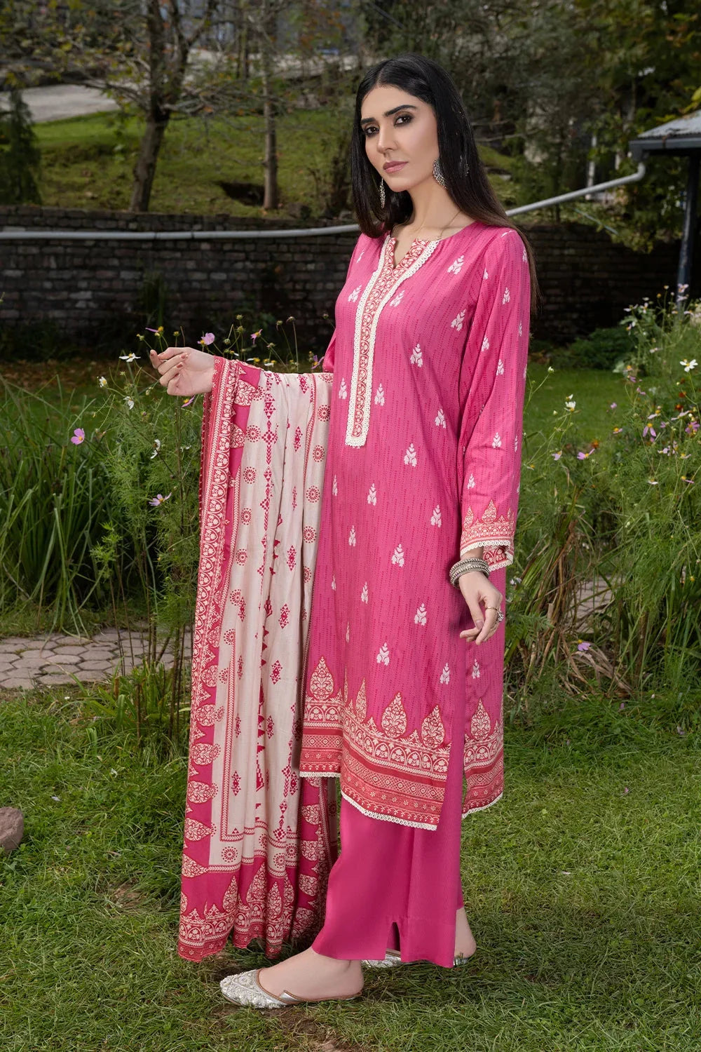 3PC Printed Unstitched Linen Suit KKT-3689 Printed KHAS STORES 