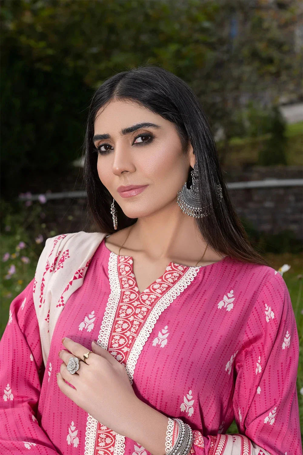 3PC Printed Unstitched Linen Suit KKT-3689 Printed KHAS STORES 