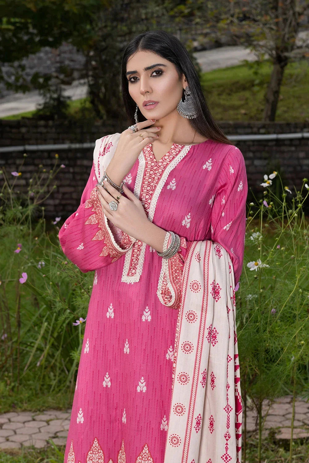 3PC Printed Unstitched Linen Suit KKT-3689 Printed KHAS STORES 
