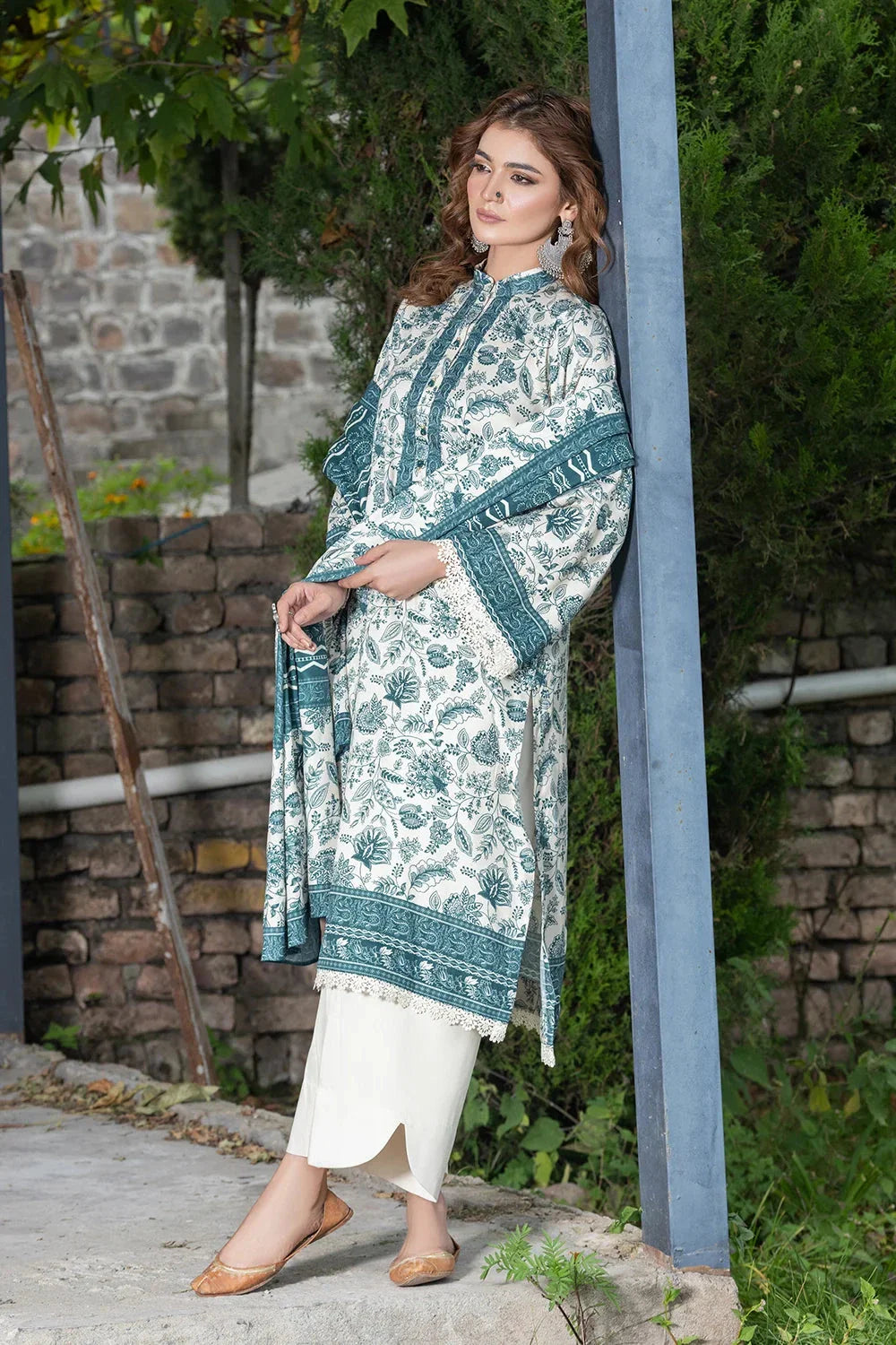 3PC Printed Unstitched Linen Suit KKT-3693 Printed KHAS STORES 
