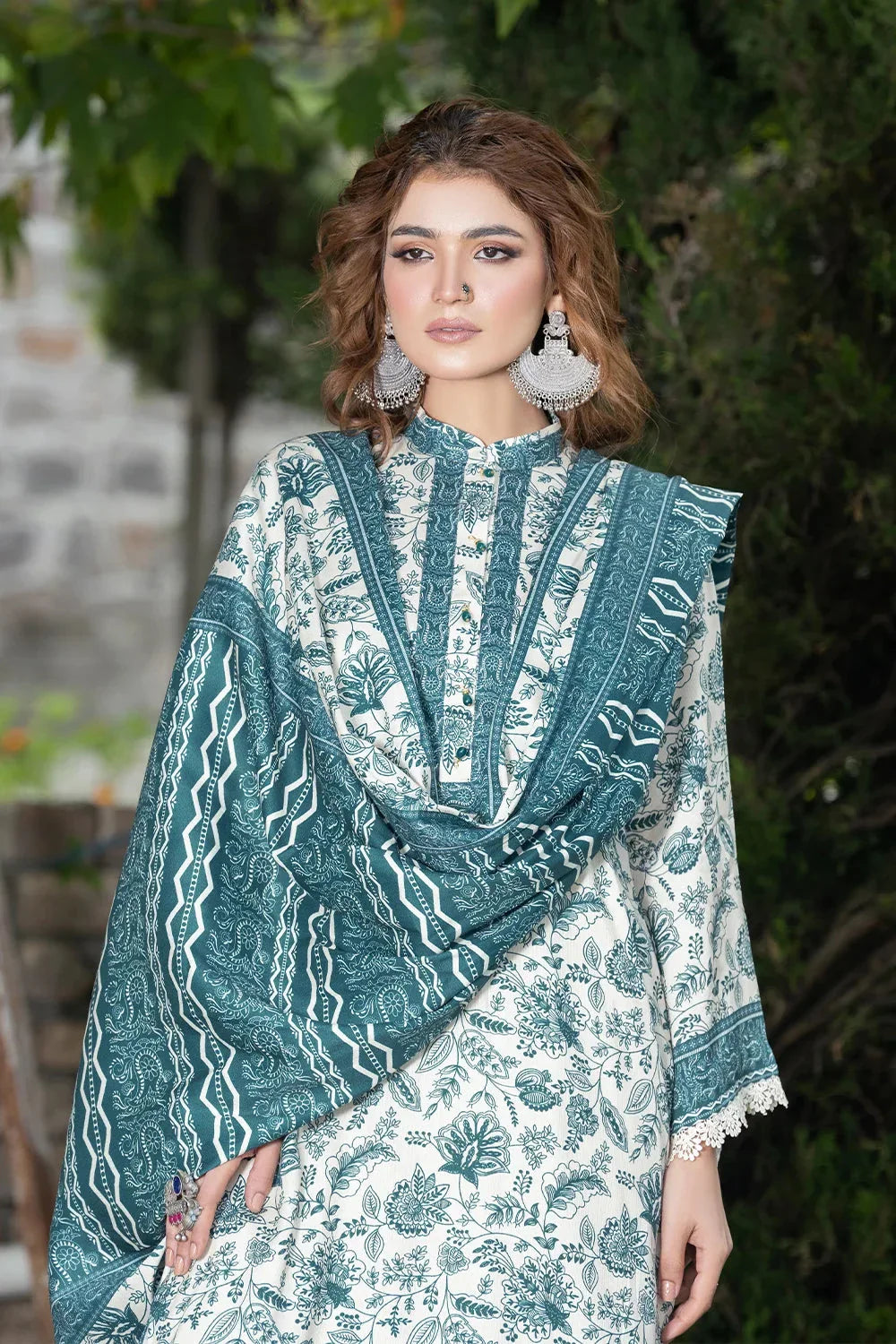 3PC Printed Unstitched Linen Suit KKT-3693 Printed KHAS STORES 