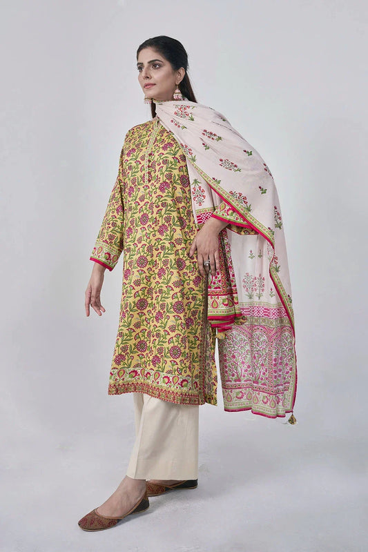 3PC Stitched Embroidered Lawn Suit KL-RTW-3073 KHAS STORES 