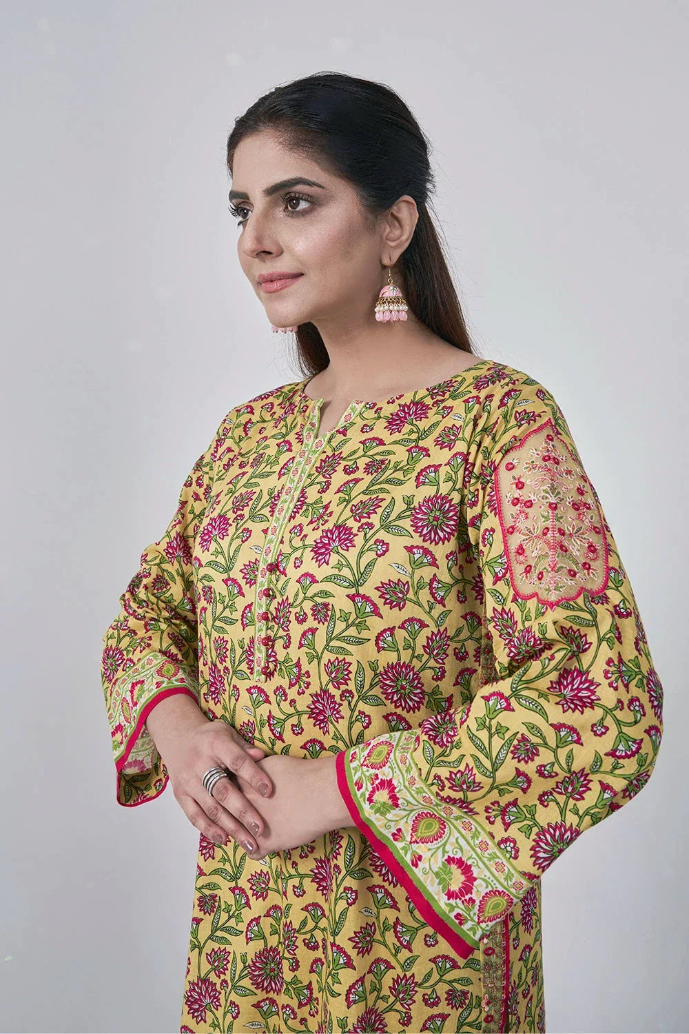 3PC Stitched Embroidered Lawn Suit KL-RTW-3073 KHAS STORES 