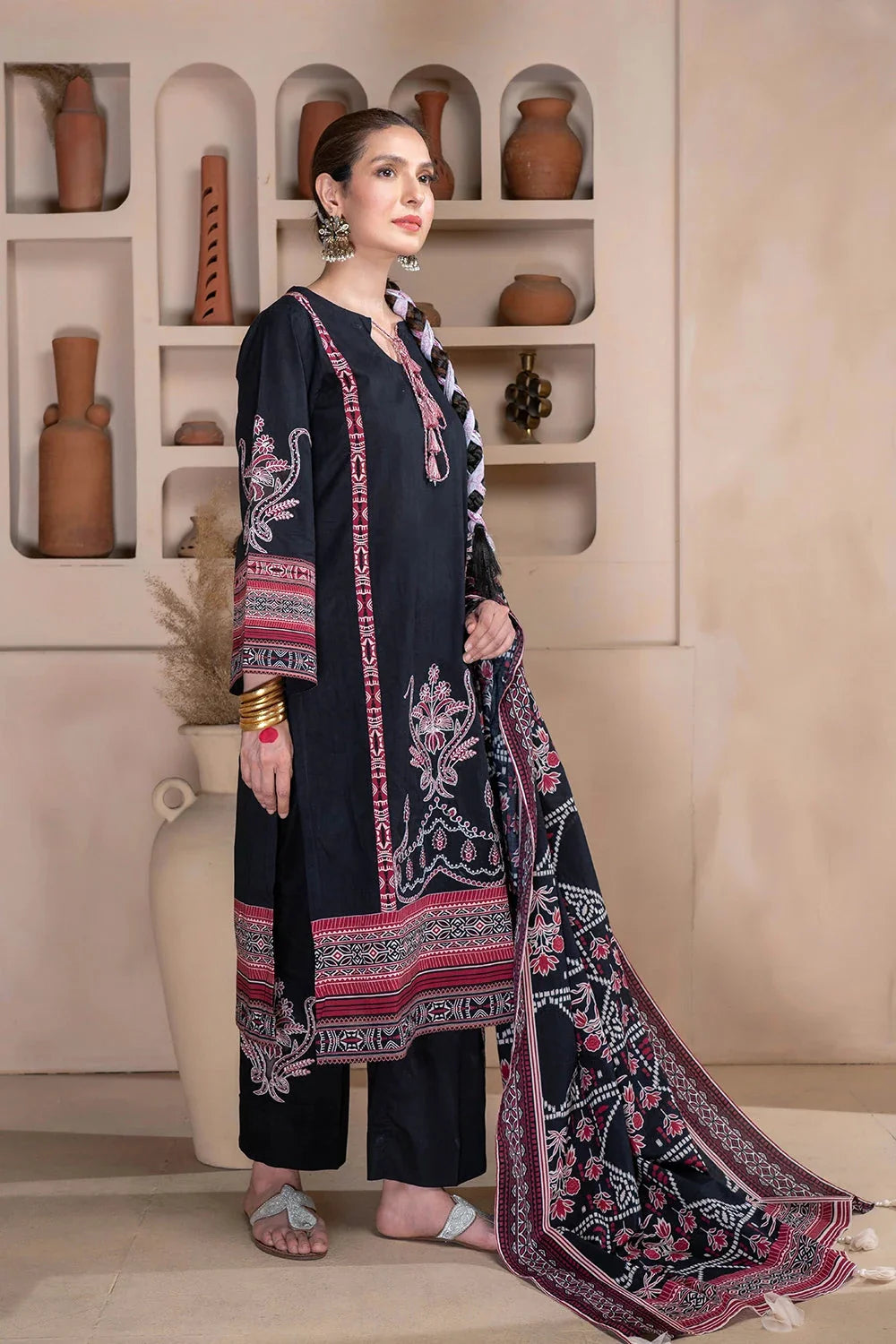3PC Stitched Embroidered Lawn Suit KL-RTW-3344 KHAS STORES 
