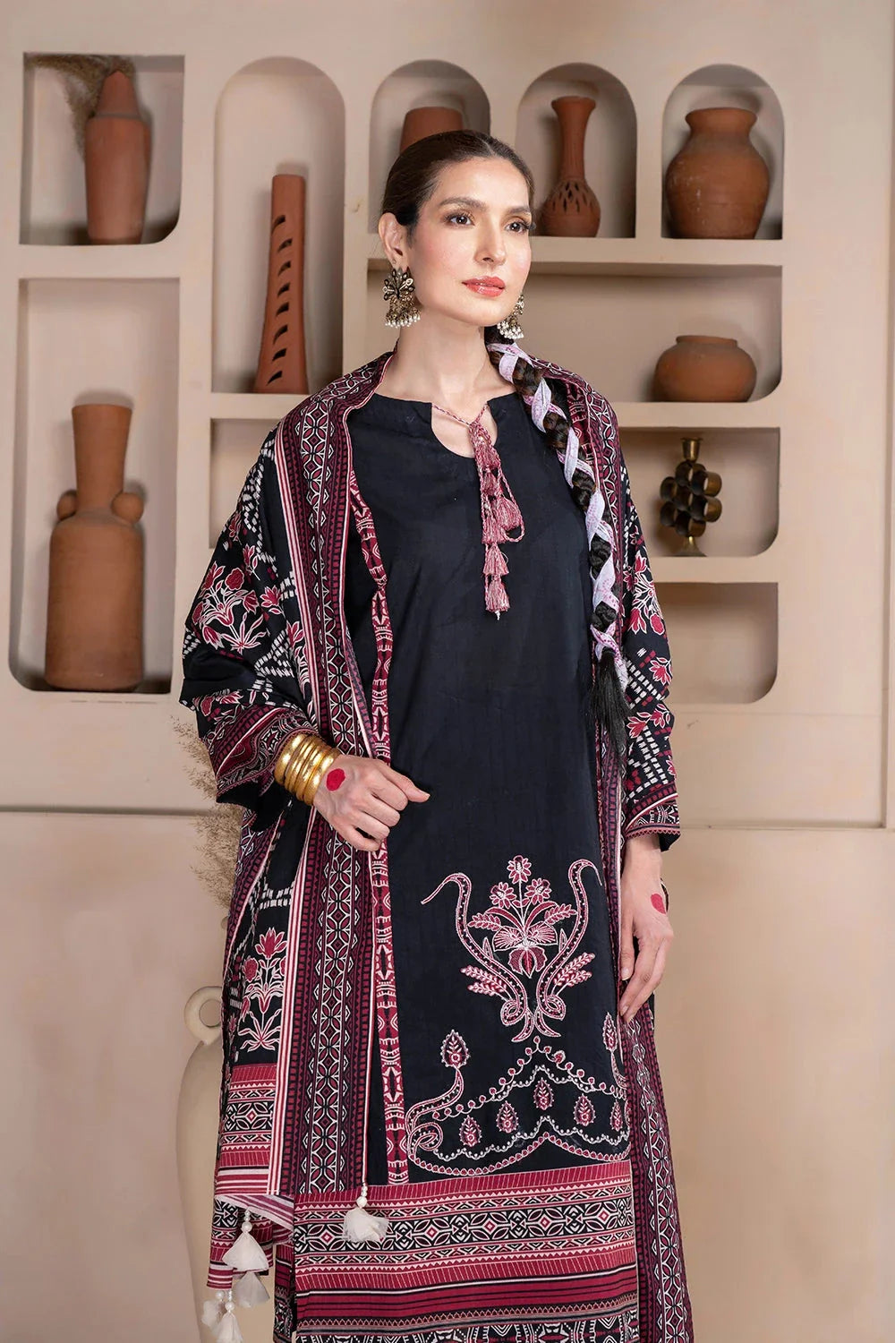 3PC Stitched Embroidered Lawn Suit KL-RTW-3344 KHAS STORES 