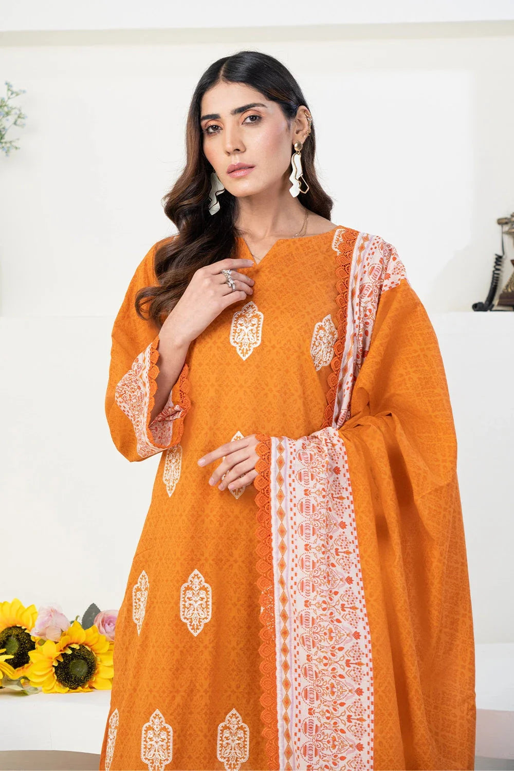 3PC Stitched Embroidered Lawn Suit KL-RTW-3346 KHAS STORES 