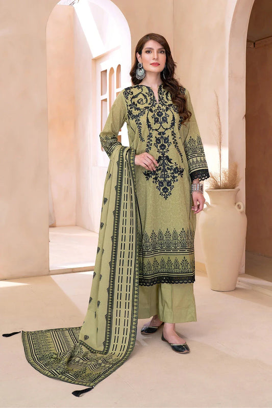 3PC Stitched Embroidered Lawn Suit KL-RTW-3347 KHAS STORES 