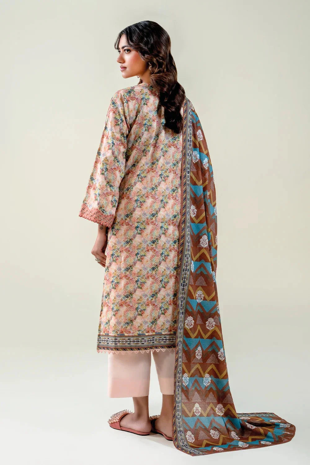3PC Stitched Embroidered Lawn Suit | KL-RTW-3889 Embroidered KHAS STORES 
