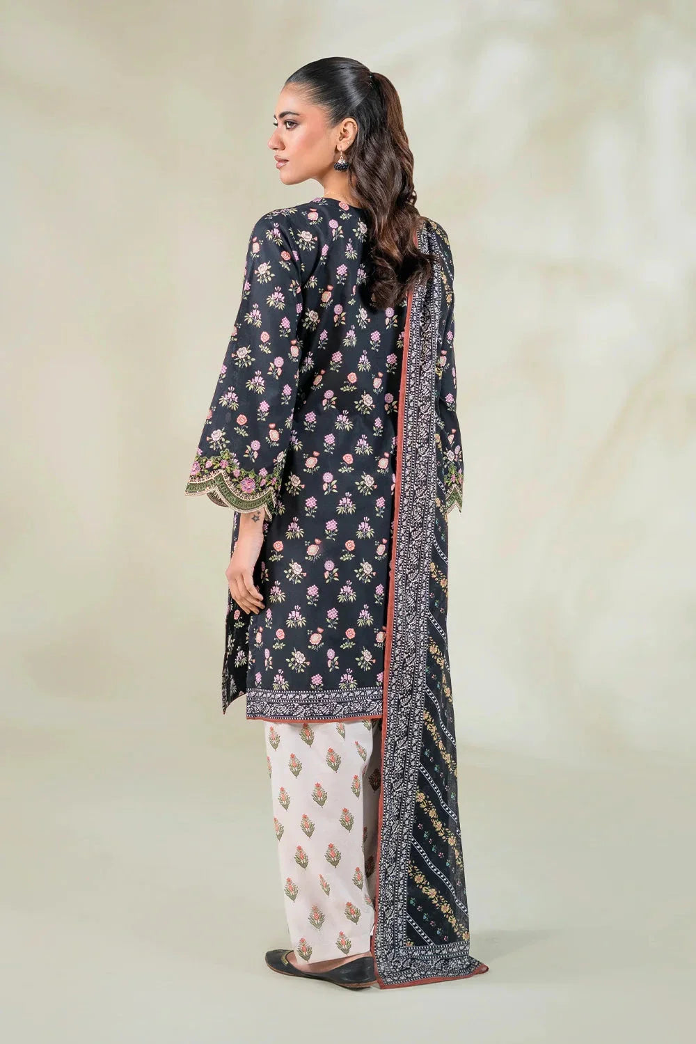 3PC Stitched Embroidered Lawn Suit | KL-RTW-3893 Embroidered KHAS STORES 