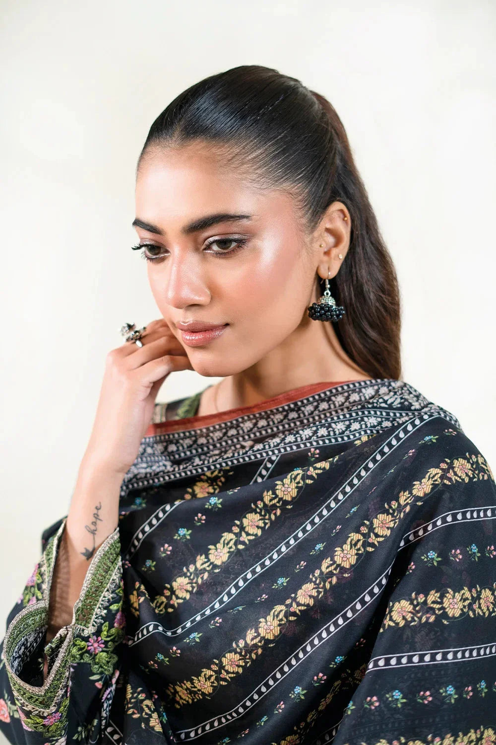 3PC Stitched Embroidered Lawn Suit | KL-RTW-3893 Embroidered KHAS STORES 