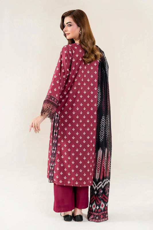 3PC Stitched Embroidered Lawn Suit | KL-RTW-4045 Embroidered KHAS STORES 