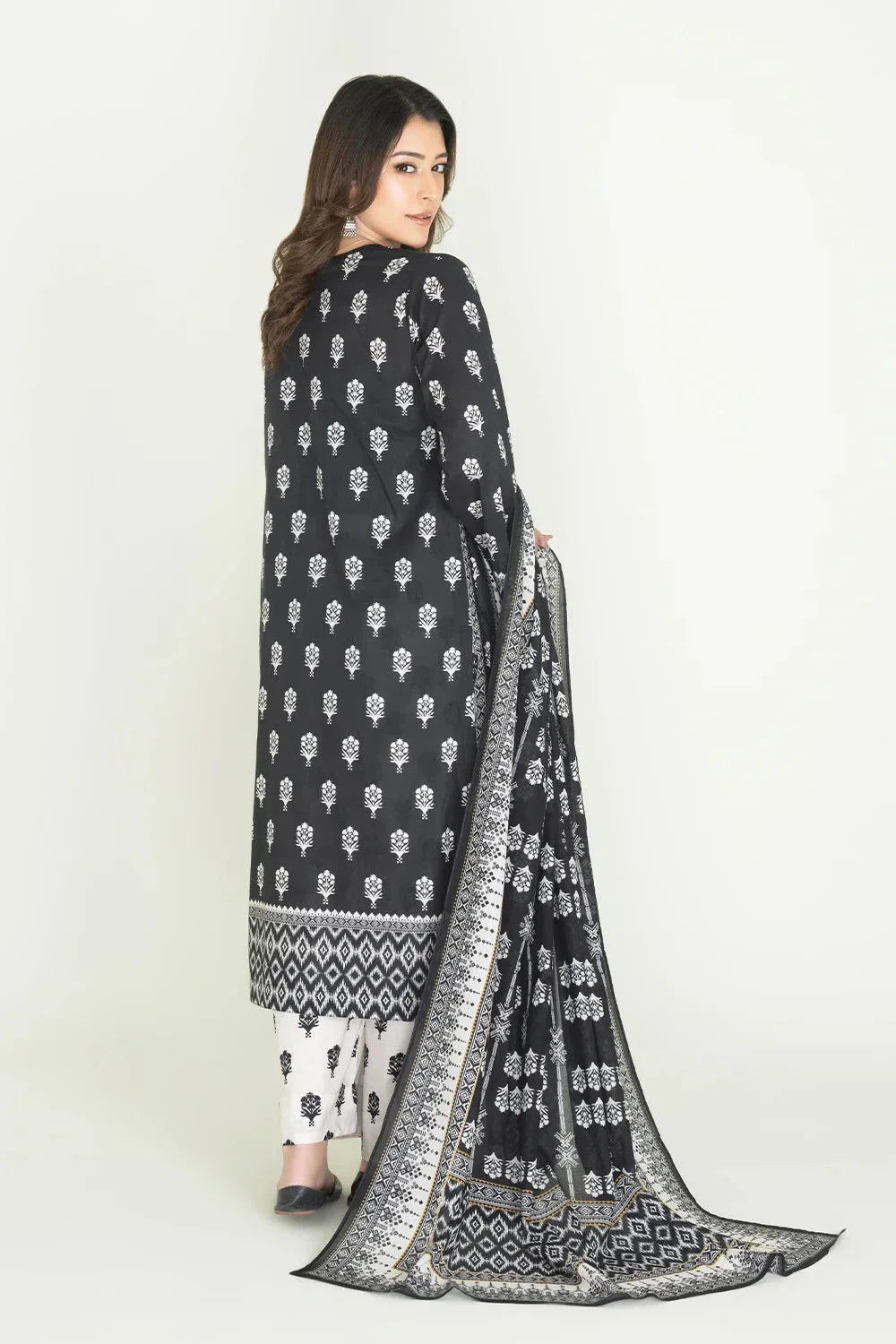 3PC Stitched Printed Lawn Suit | RTW-KLA-3879 KHAS STORES 
