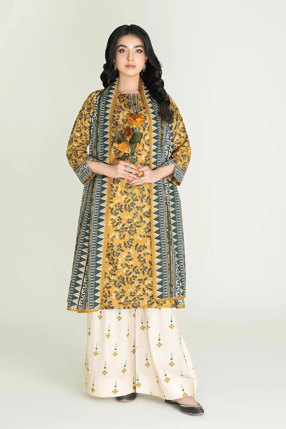3PC Stitched Printed Lawn Suit | RTW-KLA-3880 KHAS STORES 