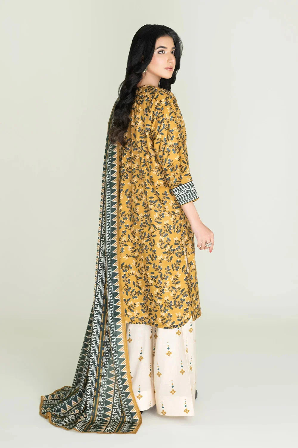 3PC Stitched Printed Lawn Suit | RTW-KLA-3880 KHAS STORES 