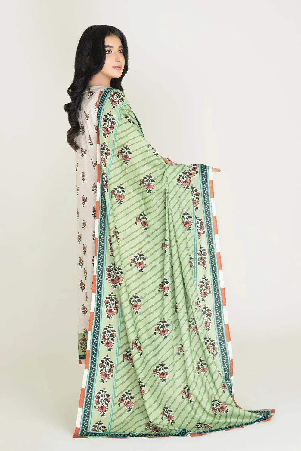 3PC Stitched Printed Lawn Suit | RTW-KLA-3881 KHAS STORES 