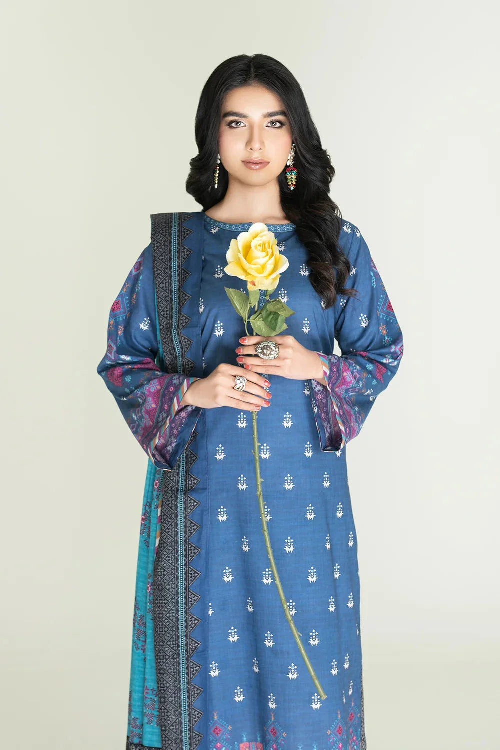 3PC Stitched Printed Lawn Suit | RTW-KLA-3883 Printed KHAS STORES 