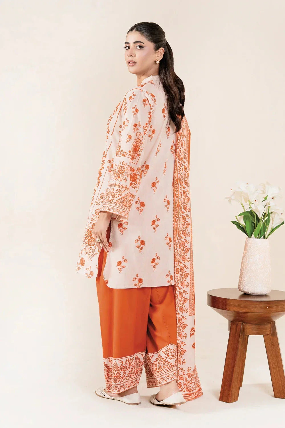 3PC Stitched Printed Lawn Suit | RTW-KLA-3886 Printed KHAS STORES 