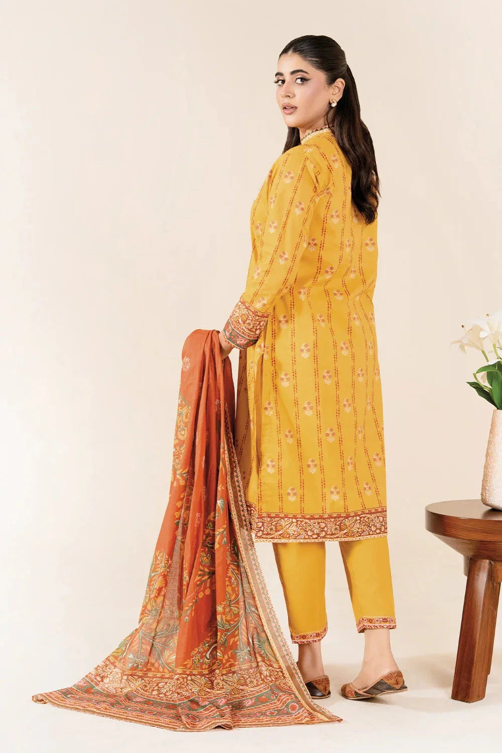 3PC Stitched Printed Lawn Suit | RTW-KLA-3887 Printed KHAS STORES 
