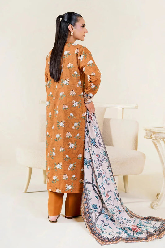 3PC Stitched Printed Lawn Suit | RTW-KLA-3898 Printed KHAS STORES 