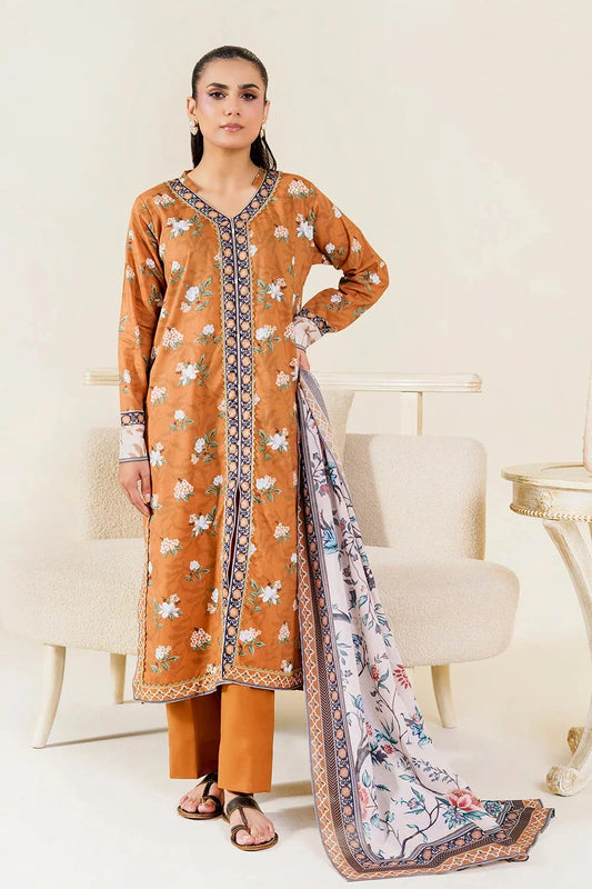 3PC Stitched Printed Lawn Suit | RTW-KLA-3898 Printed KHAS STORES 
