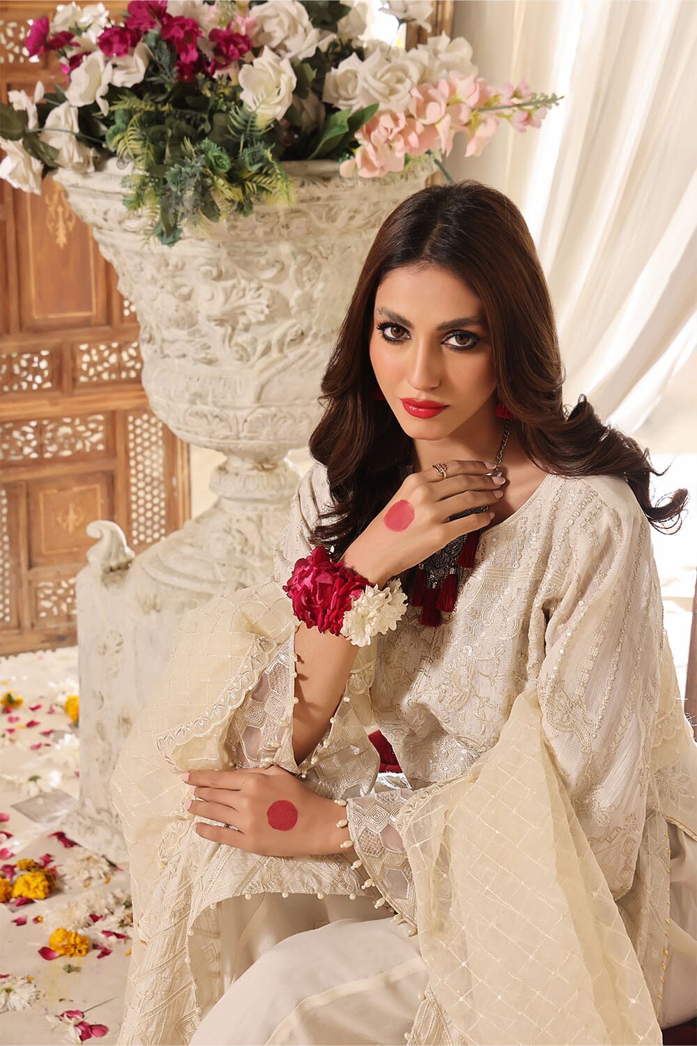 3PC Unstitched Embroidered Chiffon Suit KNAC-2242 Chiffon Collection KHAS STORES 