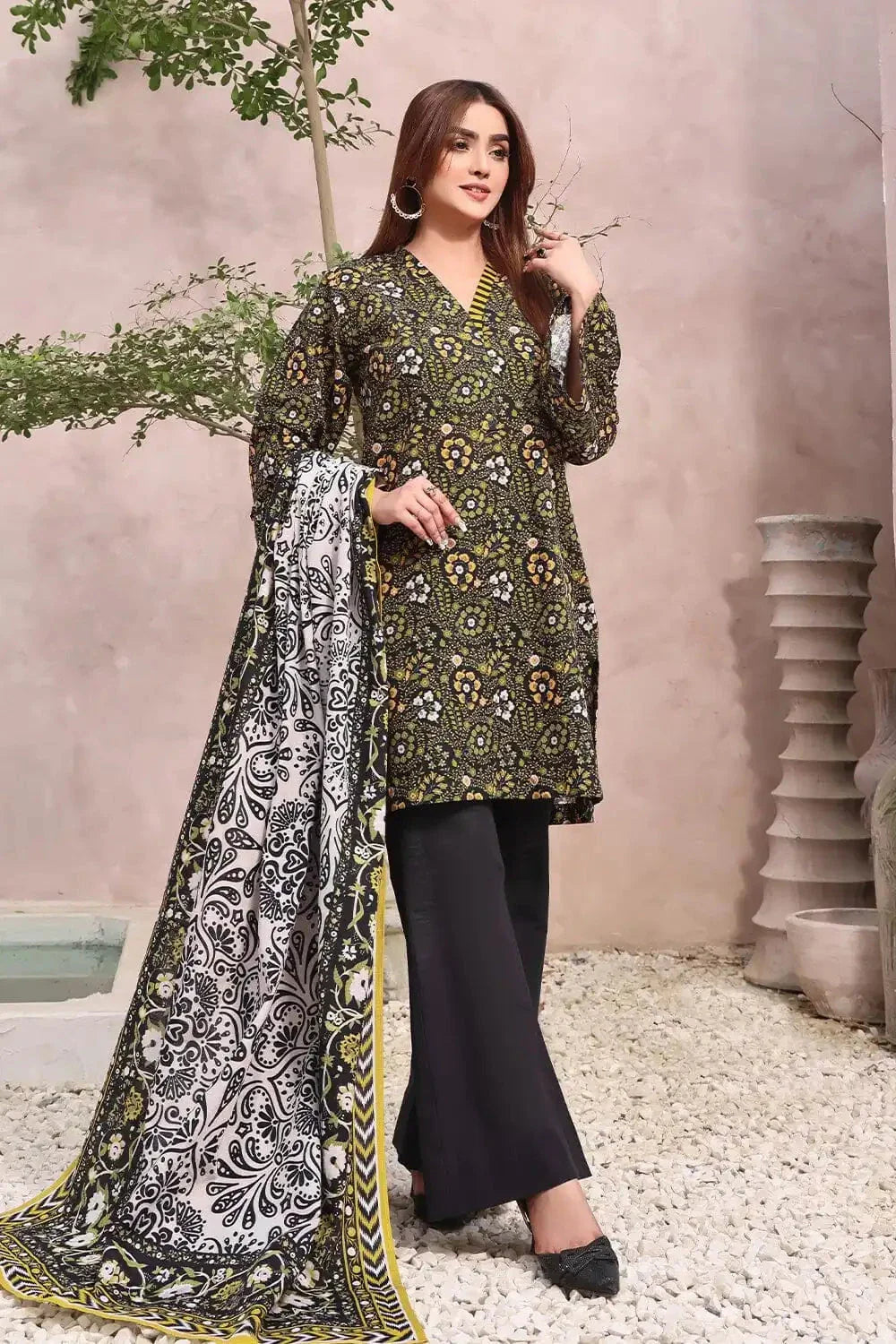 3PC Unstitched Khaddar Suit KKH-2366 KHAS STORES 
