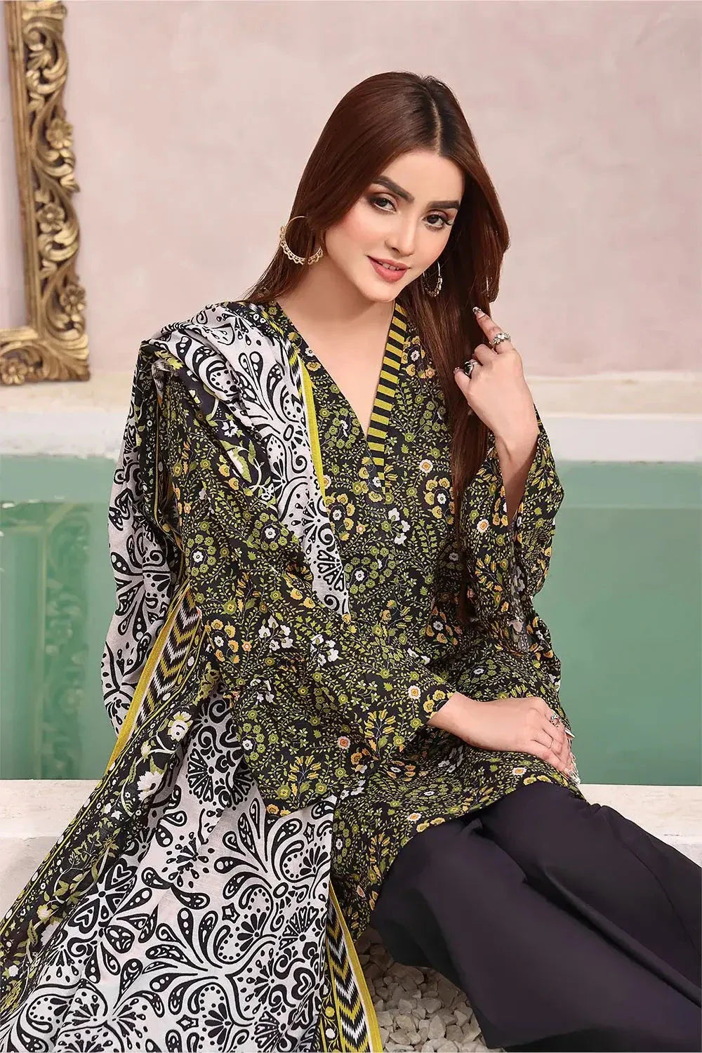 3PC Unstitched Khaddar Suit KKH-2366 KHAS STORES 