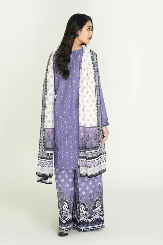 3PC Unstitched Printed Lawn Suit | KLA-3717 Printed KHAS STORES 