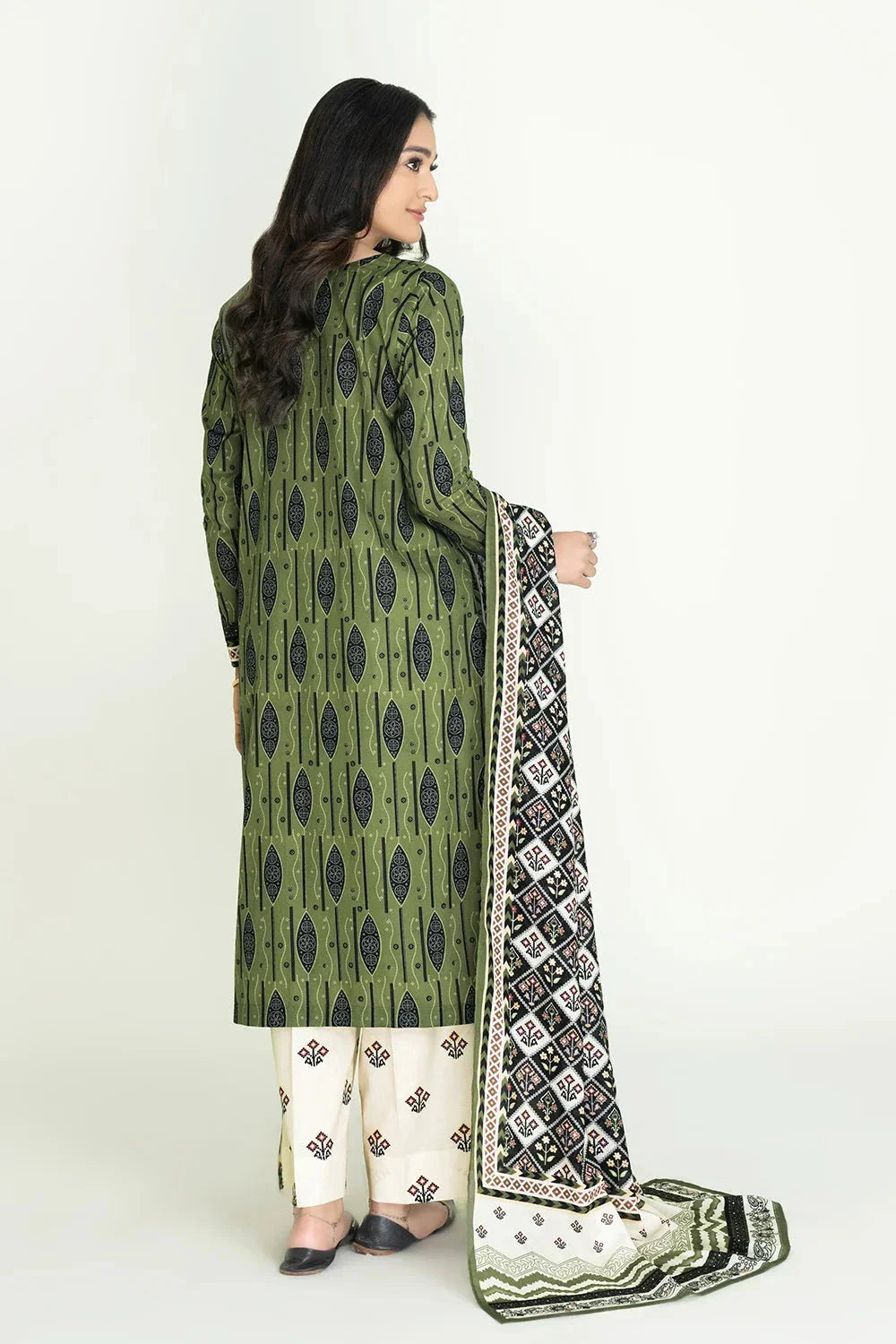 3PC Unstitched Printed Lawn Suit | KLA-3718 Printed KHAS STORES 