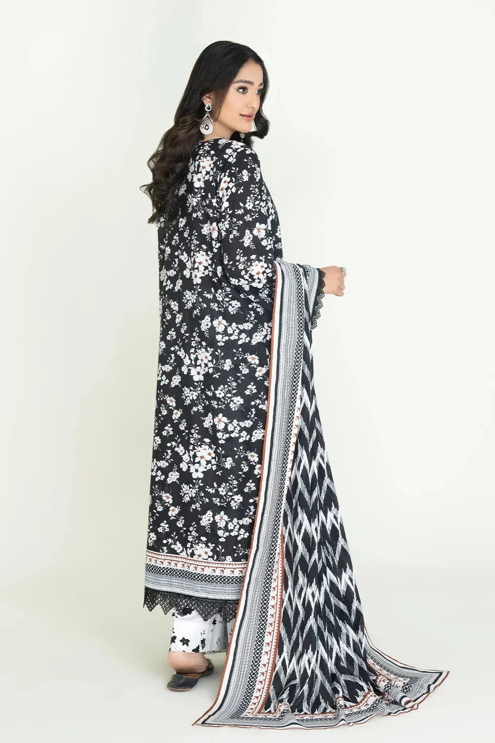 3PC Unstitched Printed Lawn Suit | KLA-3720 Printed KHAS STORES 