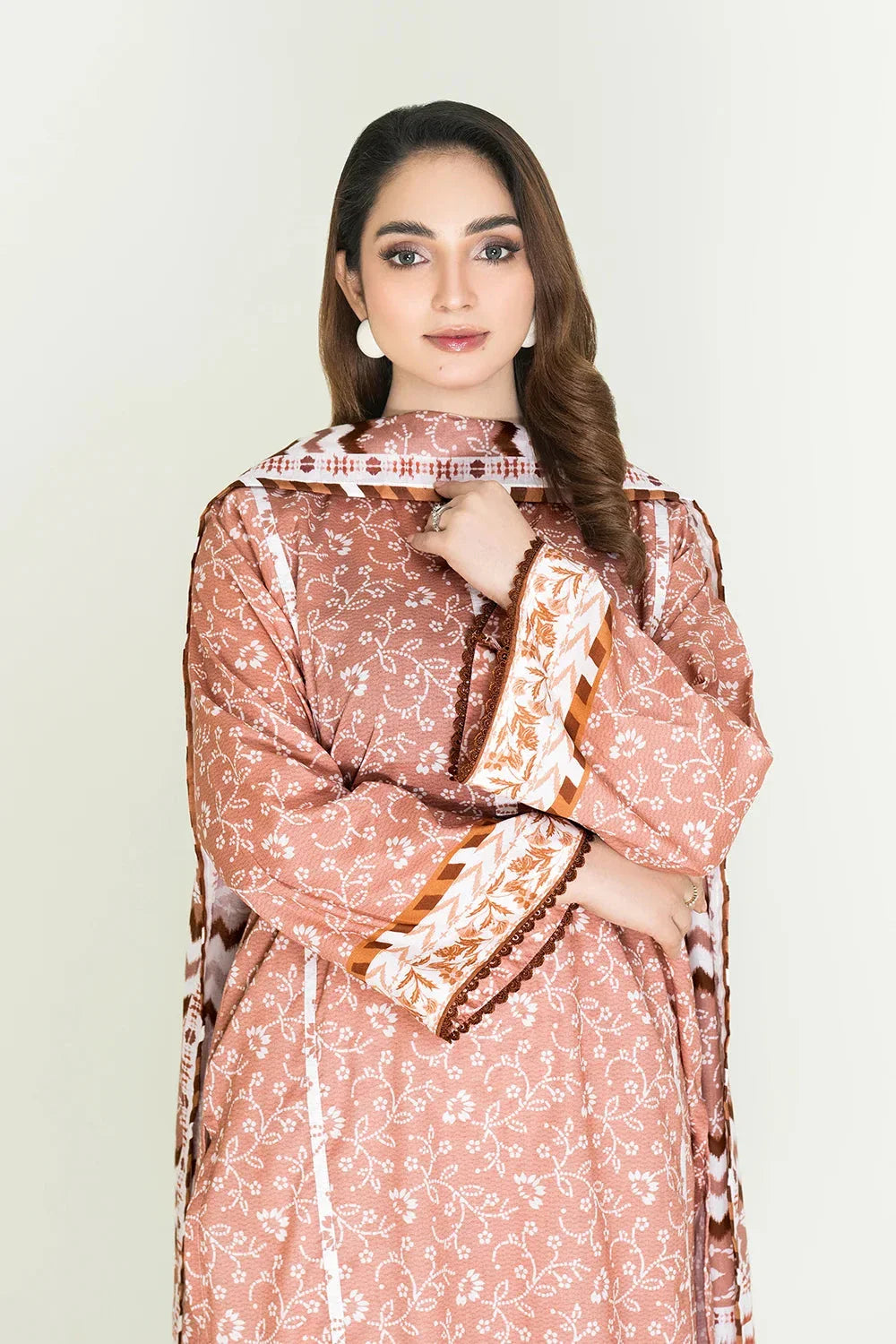 3PC Unstitched Printed Lawn Suit | KLA-3722 Printed KHAS STORES 