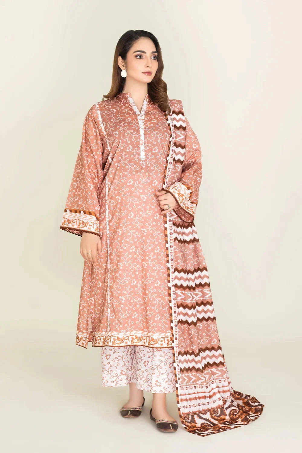 3PC Unstitched Printed Lawn Suit | KLA-3722 Printed KHAS STORES 