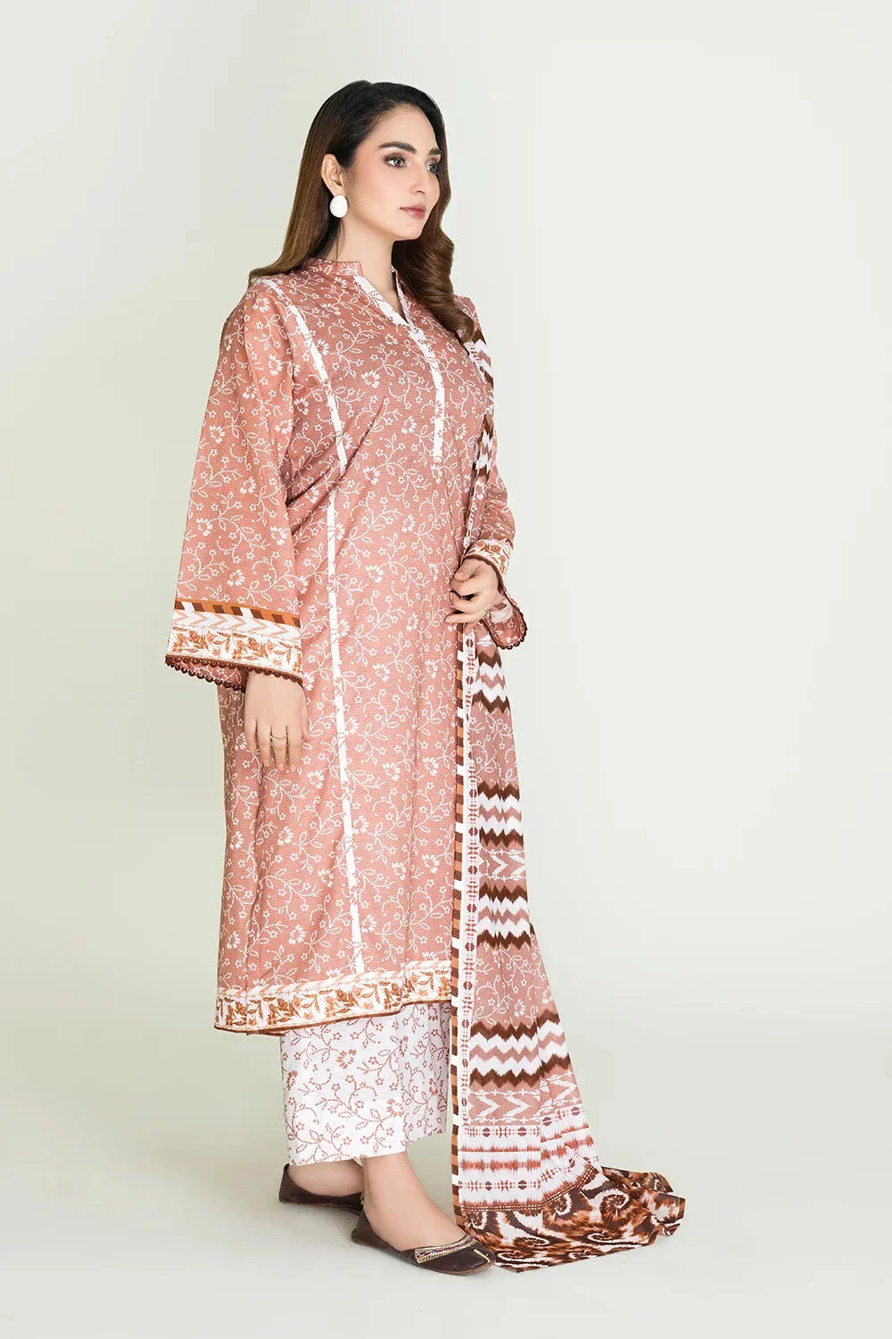 3PC Unstitched Printed Lawn Suit | KLA-3722 Printed KHAS STORES 