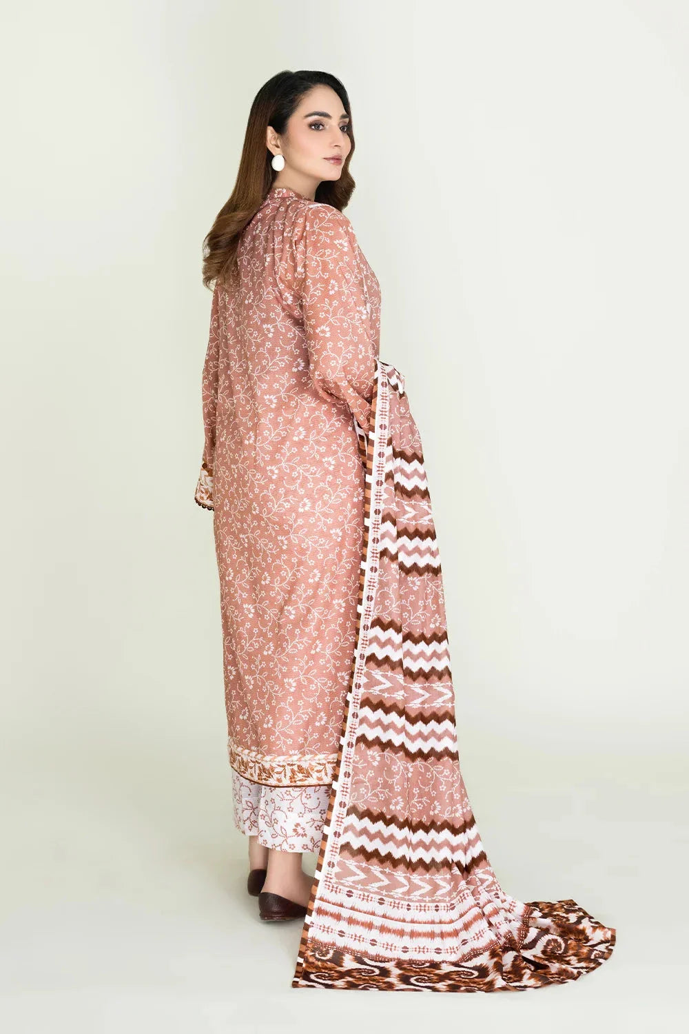 3PC Unstitched Printed Lawn Suit | KLA-3722 Printed KHAS STORES 