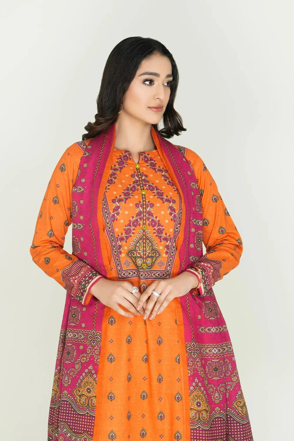 3PC Unstitched Printed Lawn Suit | KLA-3723 Printed KHAS STORES 
