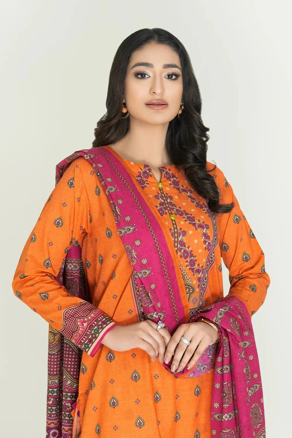 3PC Unstitched Printed Lawn Suit | KLA-3723 Printed KHAS STORES 