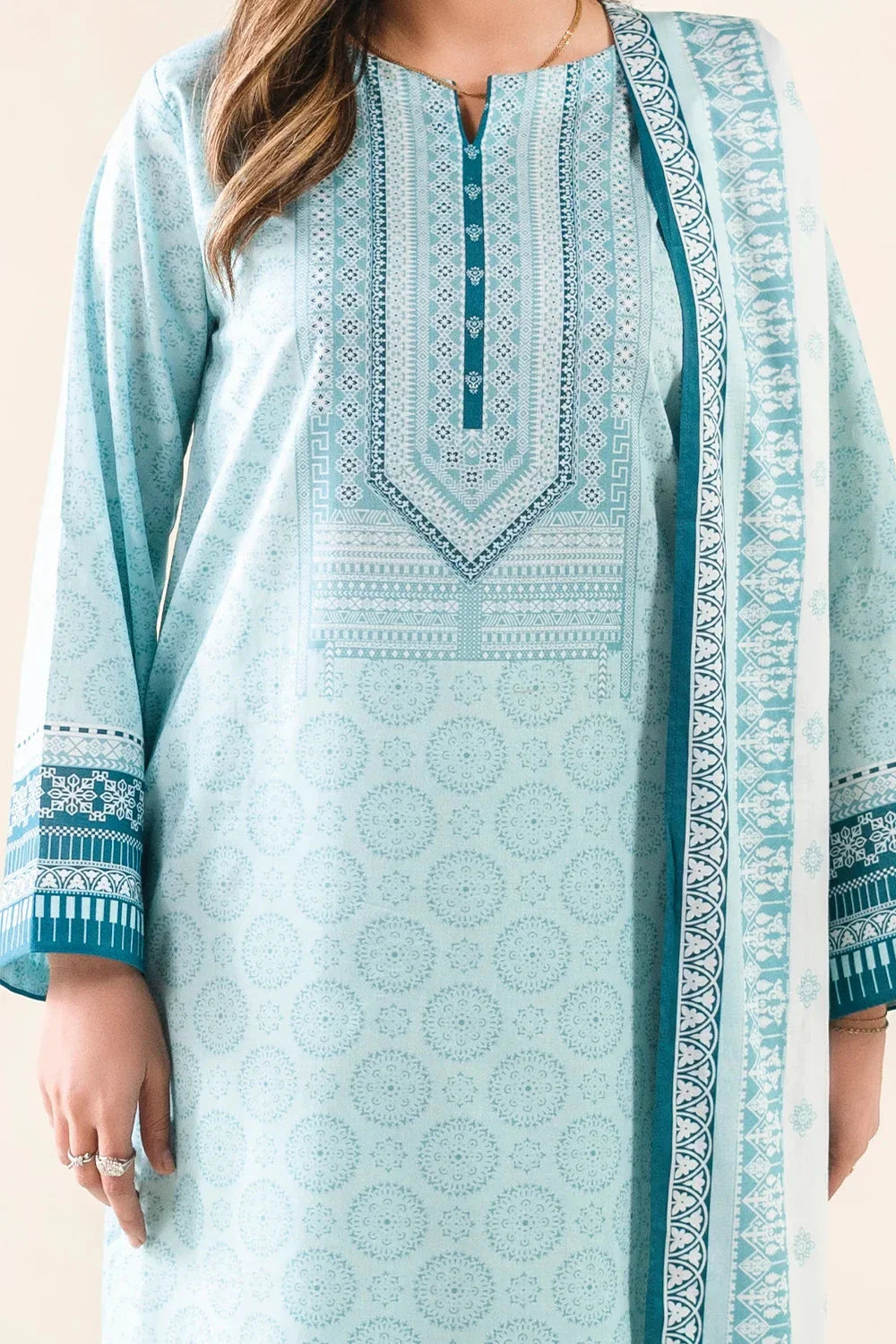 3PC Unstitched Printed Lawn Suit | KLA-3725 Printed KHAS STORES 