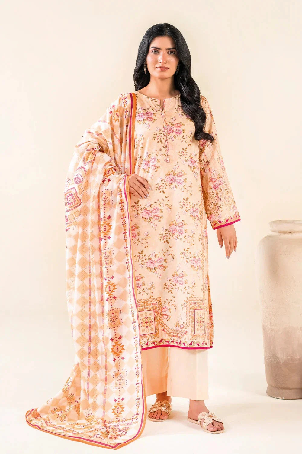 3PC Unstitched Printed Lawn Suit | KLA-3727 Printed KHAS STORES 