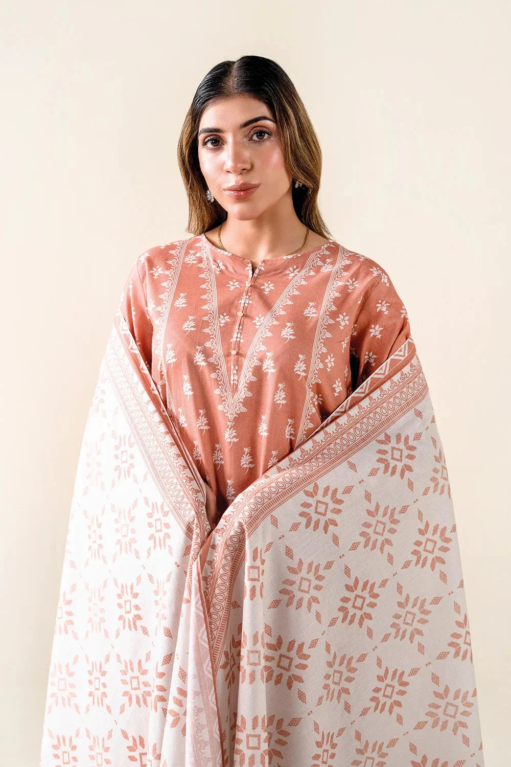 3PC Unstitched Printed Lawn Suit | KLA-3728 Printed KHAS STORES 