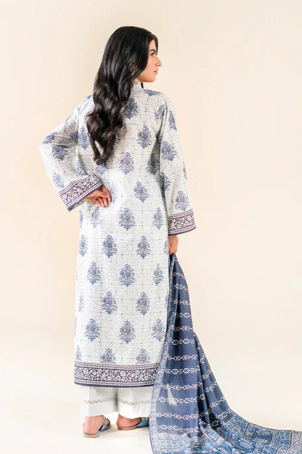 3PC Unstitched Printed Lawn Suit | KLA-3729 Printed KHAS STORES 