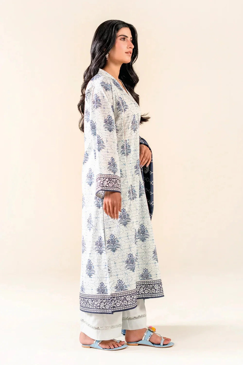 3PC Unstitched Printed Lawn Suit | KLA-3729 Printed KHAS STORES 