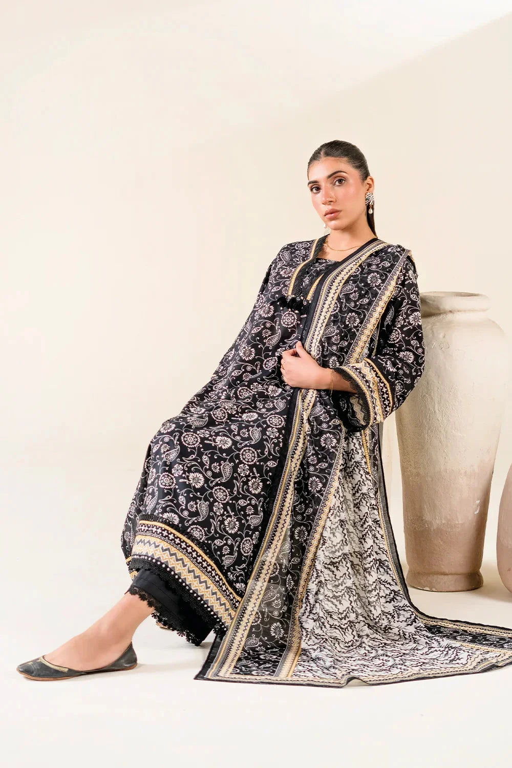 3PC Unstitched Printed Lawn Suit | KLA-3731 Printed KHAS STORES 